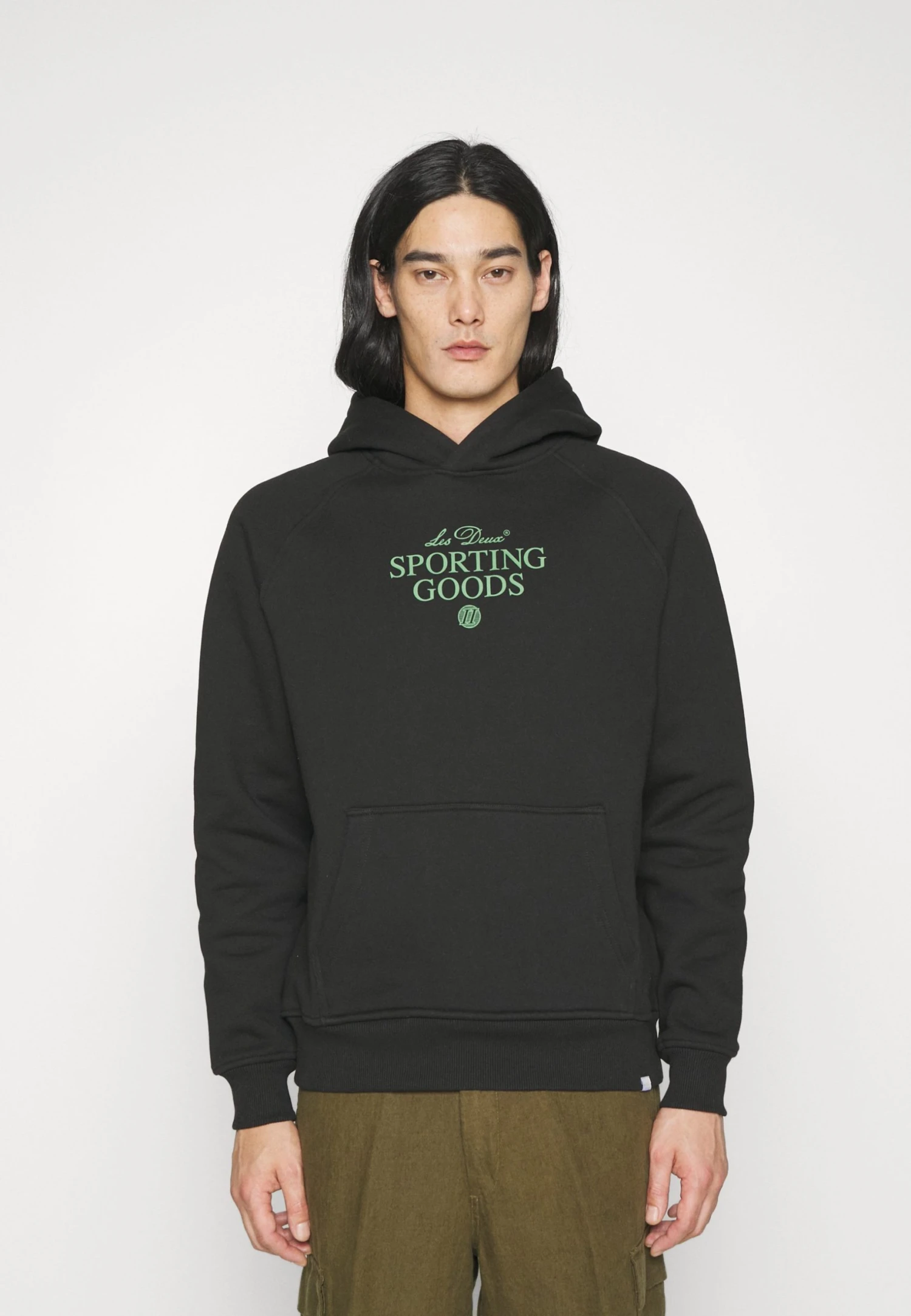 Les Deux Sporting Goods Hoodie - Sweatshirt - Black/Vineyard Green 3 Les Deux Sporting Goods Hoodie - Sweatshirt - Black/Vineyard Green