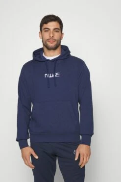 Nike Performance Club Hoodie - Hoodie - Midnight Navy/White