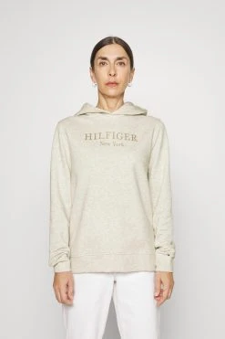 Tommy Hilfiger Hoodie - Sweatshirt - Heathered Oatmilk