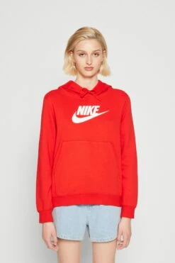 Nike Sportswear Club - Hoodie - University Red/White