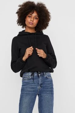 Vero Moda Vmnatalia Drawstring Hood- Hoodie - Black