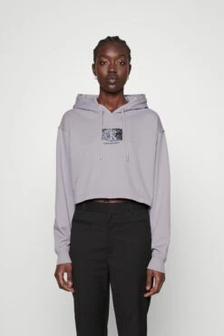 Calvin Klein Jeans Printed Box Cropped Hoodie - Hoodie - Lavender Aura