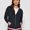 Tommy Hilfiger Heritage Zip Through Hoodie - Sweatjakke - Midnight -Gant shop a924aaf6a28c48e78a589b8311136f73