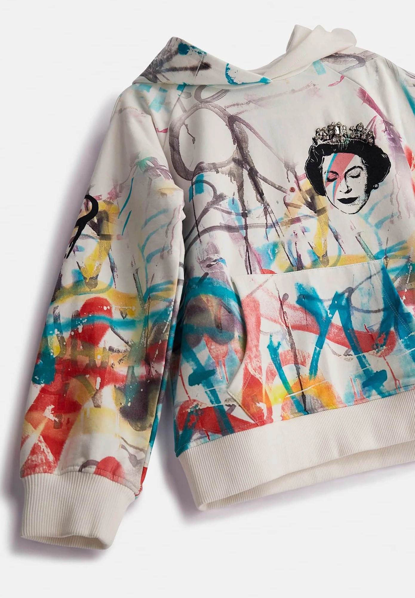 Guess Junior Ls Queen Graffiti Hoodie - Sweatshirt - Street Art Print 6 Guess Junior Ls Queen Graffiti Hoodie - Sweatshirt - Street Art Print - Bilde 4