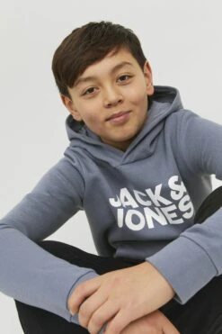 Jack & Jones Junior Jjecorp Logo- Hoodie - Flint Stone -Gant shop ab39ec30a03e4045944cf48b9ebca195 scaled