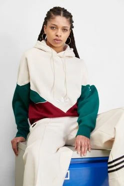 Adidas Originals Hoodie - Sweatshirt - Collegiate Green/Wonder White/Collegiate Burgundy