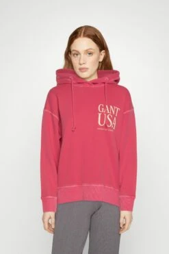 Gant Sunfaded Usa Hoodie - Sweatshirt - Magenta Pink