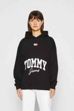 Tommy Jeans New Varsity Hoodie - Sweatshirt - Black