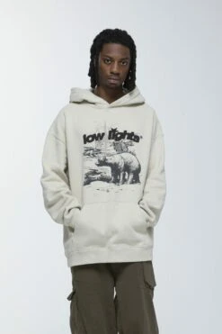 Low Lights Studios Hoodie Ice Bear Unisex - Hoodie - Ecru