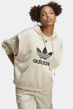 Alternative view of Adidas Originals Always Original Trefoil Hoodie 2-In-1 - T-Shirts Med Print - White