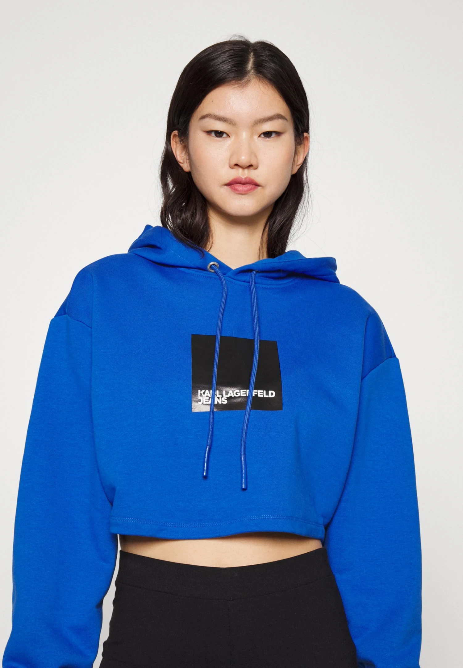Karl Lagerfeld Jeans Cropped Hoodie - Sweatshirt - Blue 7 Karl Lagerfeld Jeans Cropped Hoodie - Sweatshirt - Blue - Bilde 5