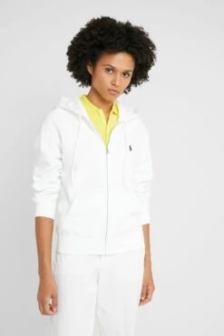 Polo Ralph Lauren Full Zip Hoodie - Sweatjakke - White