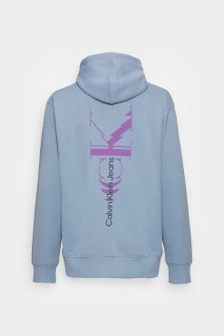 Alternative view of Calvin Klein Jeans Glitched Monologo Back Hoodie Unisex - Hoodie - Iceland Blue