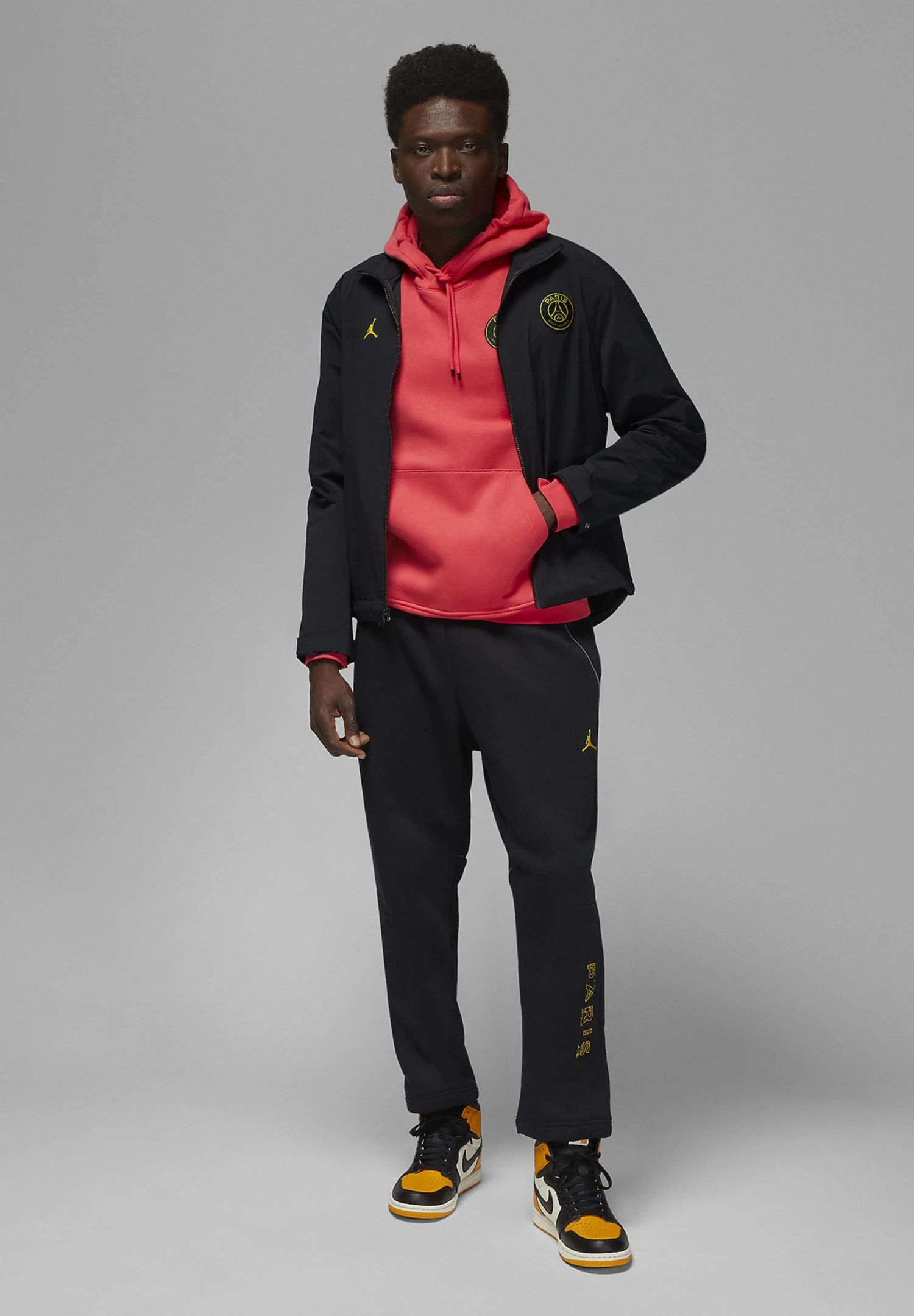 Nike Performance Jordan X Paris St Germain Po - Hoodie - Light Fusion Red Tour Yellow 4 Nike Performance Jordan X Paris St Germain Po - Hoodie - Light Fusion Red Tour Yellow - Bilde 2