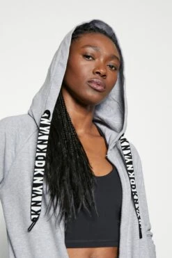 DKNY Two Tone Logo Zip Hoodie - Sweatjakke - Pearl Grey Heather -Gant shop b779165bccd84e13af6510b922875bbf scaled