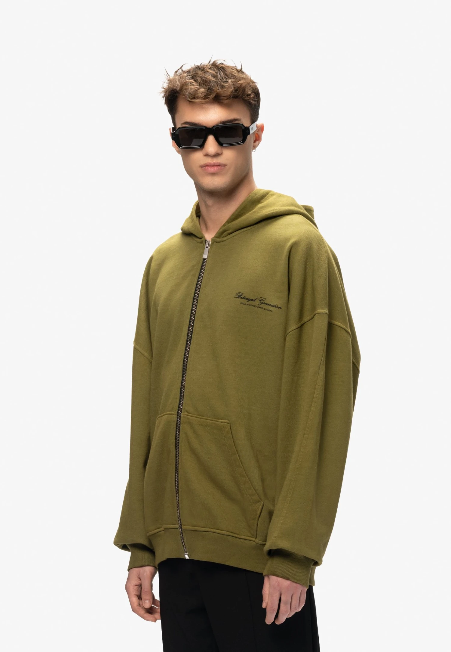 Pequs Betrayed Zip Hoodie Unisex - Sweatjakke - Olive 3 Pequs Betrayed Zip Hoodie Unisex - Sweatjakke - Olive