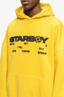 Pequs Starboy Logo Hoodie Unisex - Sweatshirt - Yellow -Gant shop bbf448b974924806bb74a4f2332d9a7d scaled