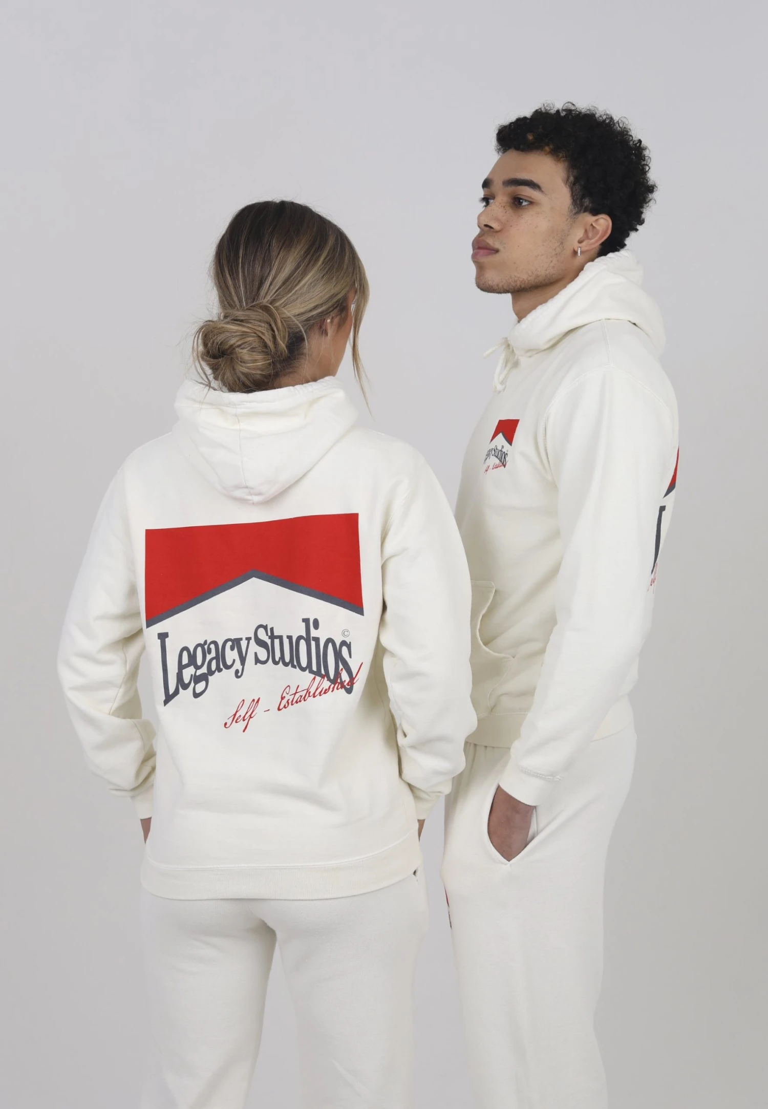 LEGACY STUDIOS Selfestablished Logo Unisex - Hoodie - Cream 3 LEGACY STUDIOS Selfestablished Logo Unisex - Hoodie - Cream