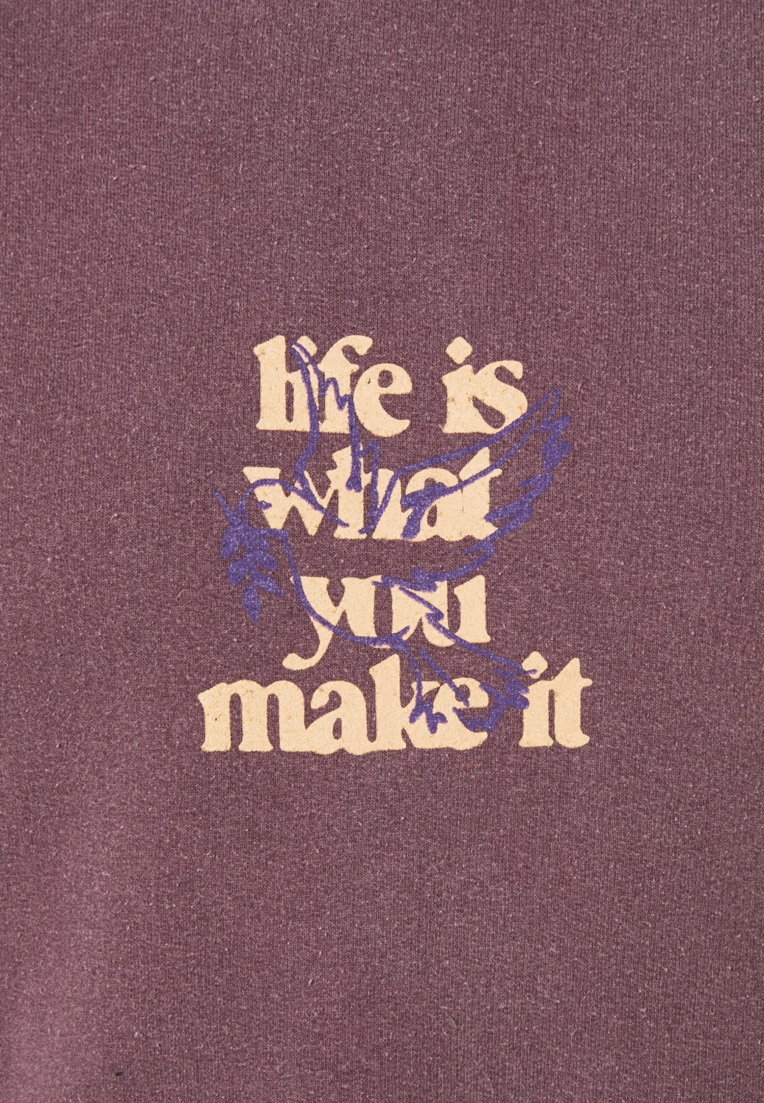 BDG Urban Outfitters Life Is What You Make It Hoodie Unisex - Sweatshirt - Purple 5 BDG Urban Outfitters Life Is What You Make It Hoodie Unisex - Sweatshirt - Purple - Bilde 3