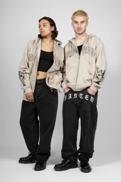 WASTED PARIS Hoodie Zip Halo Unisex - Sweatjakke - Sand -Gant shop beb45461d0d24df8a383d456f163e496 scaled