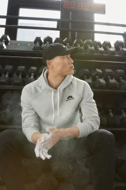 Nike Performance Hoodie - Light Iron Ore/Summit White Heather/Black