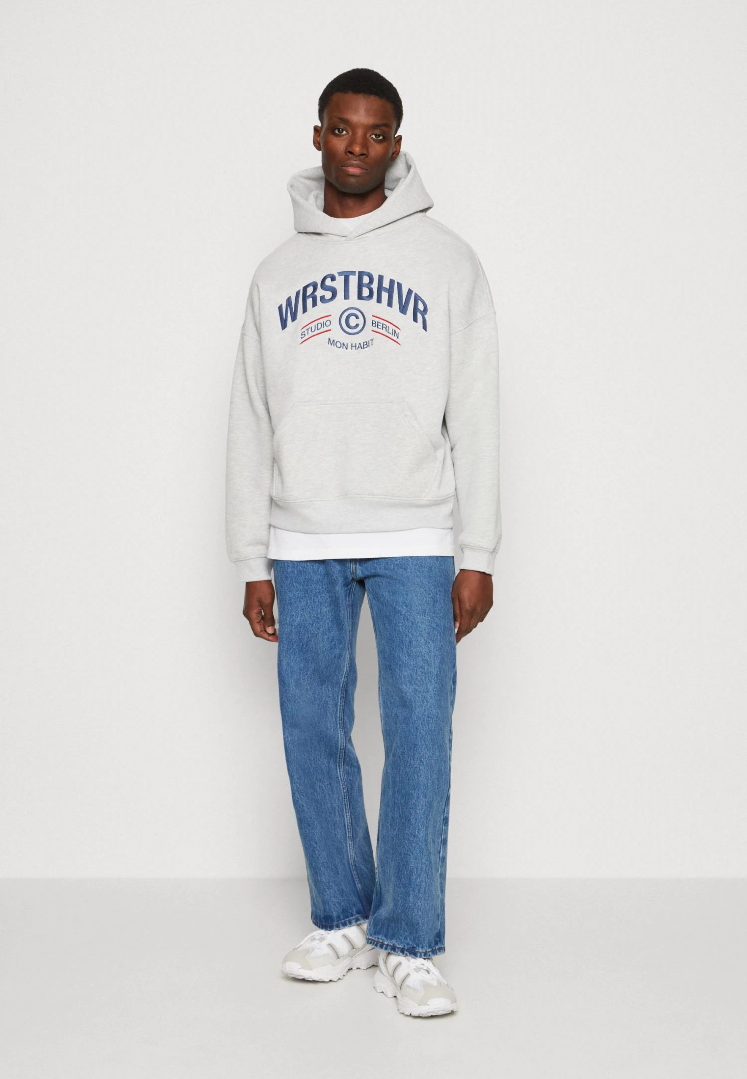 WRSTBHVR Moto Hoodie Unisex - Sweatshirt - Iced Grey Melange 4 WRSTBHVR Moto Hoodie Unisex - Sweatshirt - Iced Grey Melange - Bilde 2