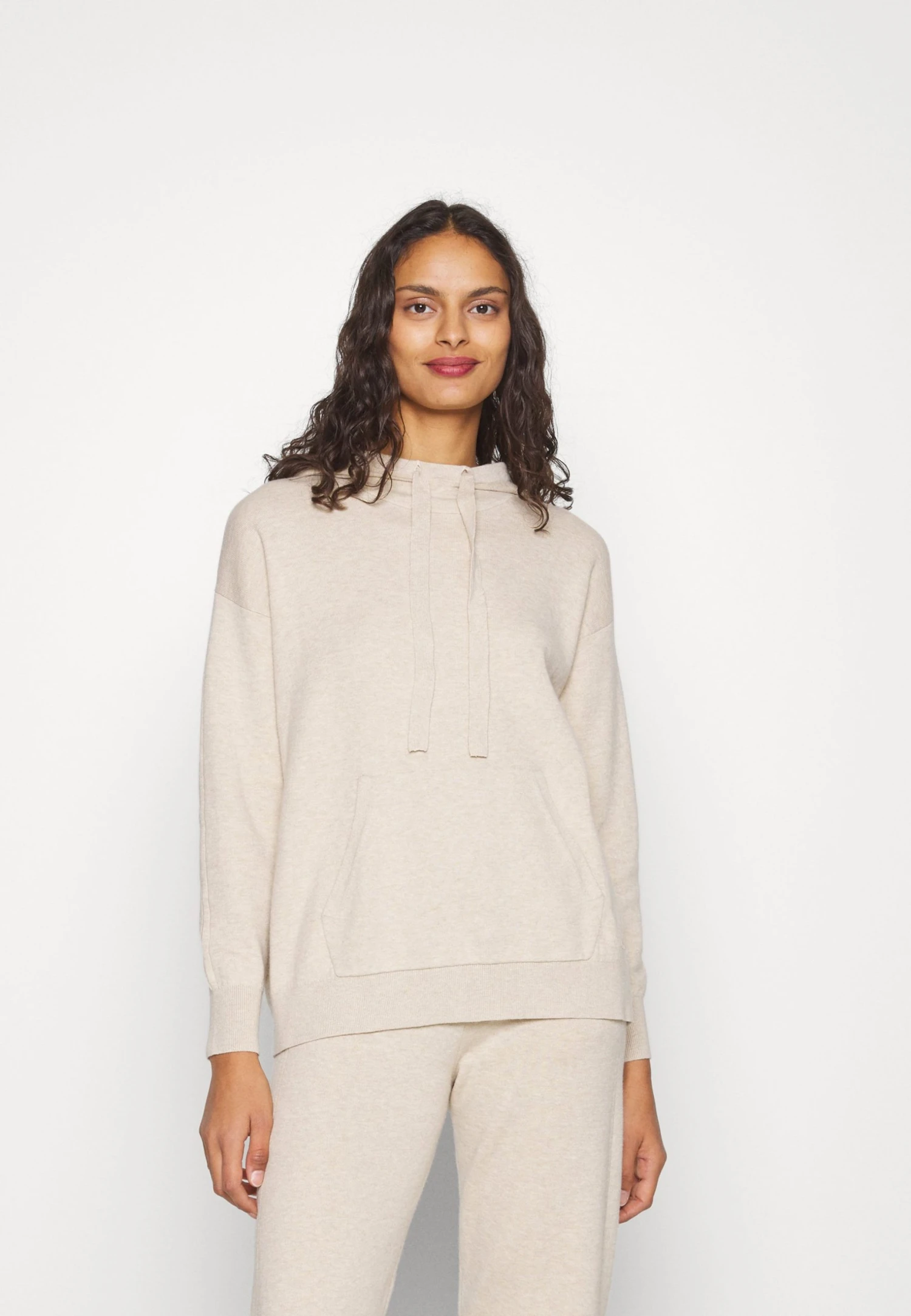 Calvin Klein Cashmere Mix Hoodie - Hoodie - White Clay Heather 3 Calvin Klein Cashmere Mix Hoodie - Hoodie - White Clay Heather