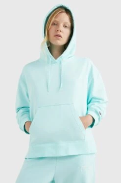 Tommy Jeans Signature- Hoodie - Aqua Coast