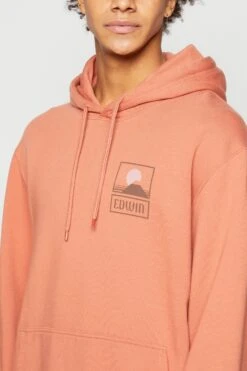 Edwin Sunset On Fuji Hoodie Unisex - Sweatshirt -Baked Clay -Gant shop c1818b8928ca418d8d32b6443cd20aa6 scaled