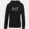 EA7 Emporio Armani Hoodie - Black/Light Gold -Gant shop c21043b8112e4a22a1fa49ed89a3cdd9