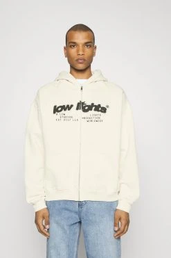 Low Lights Studios Star Logo Zip Hoodie Unisex - Sweatjakke - Ecru