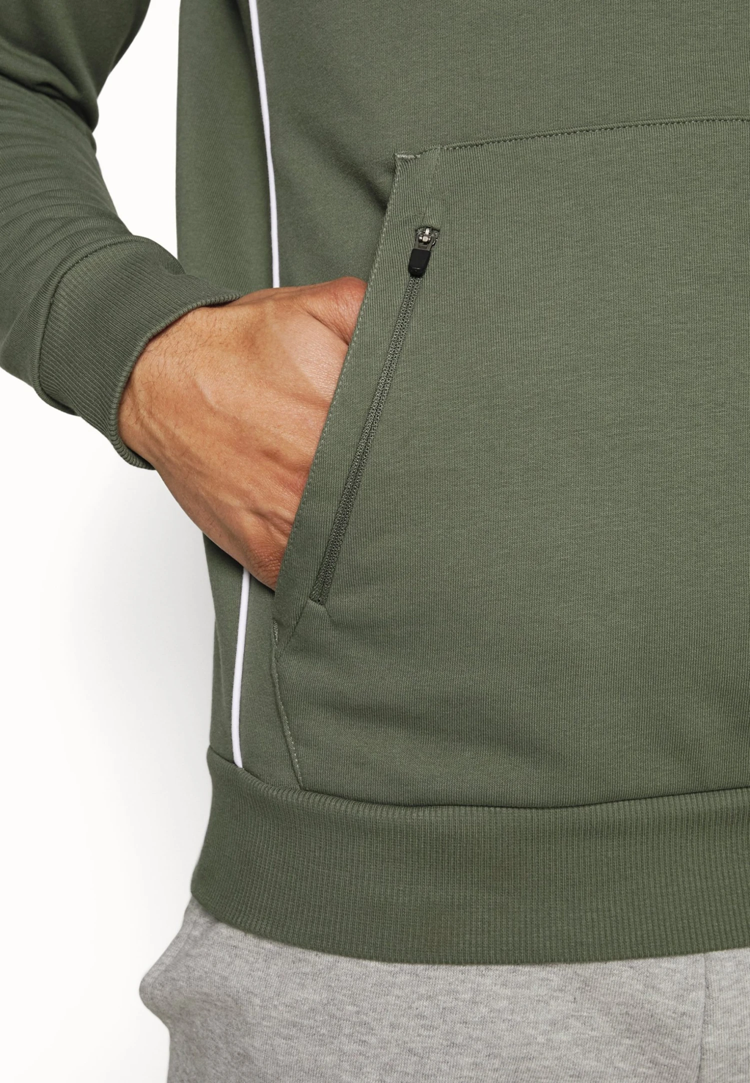 Lyle & Scott Hoodie With Contrast Piping - Hoodie - Cactus Green 7 Lyle & Scott Hoodie With Contrast Piping - Hoodie - Cactus Green - Bilde 5