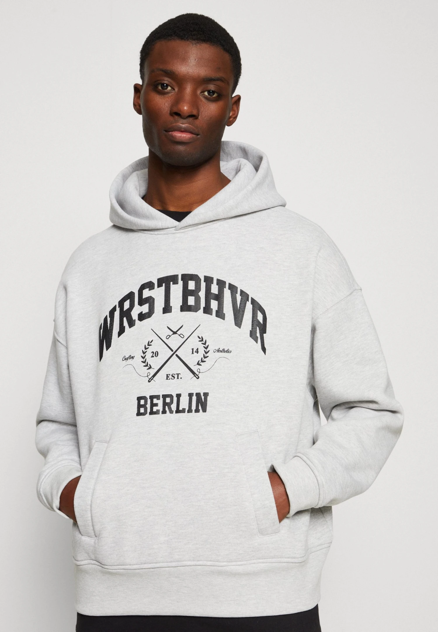 WRSTBHVR Tailr Hoodie Unisex - Sweatshirt - Iced Grey Melange 6 WRSTBHVR Tailr Hoodie Unisex - Sweatshirt - Iced Grey Melange - Bilde 4