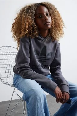 Adidas Originals Trefoil Junior Unisex - Hoodie - Grey Five