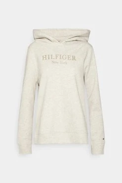 Tommy Hilfiger Hoodie - Sweatshirt - Heathered Oatmilk -Gant shop ce70cb264ccb4df0879458ad4cf6e636 scaled