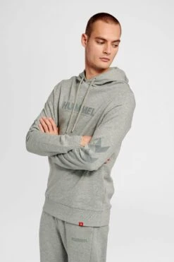 Hummel Legacy Logo - Hoodie - Grey Melange -Gant shop cf1e8c32a4c043d6b14768c6ba2e65e8