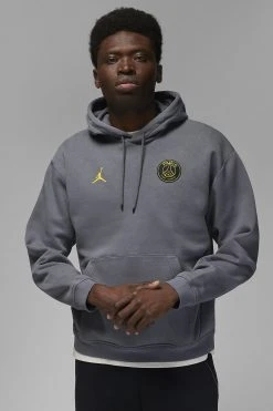 Nike Performance Jordan X Paris St Germain Po - Hoodie - Light Graphite Tour Yellow
