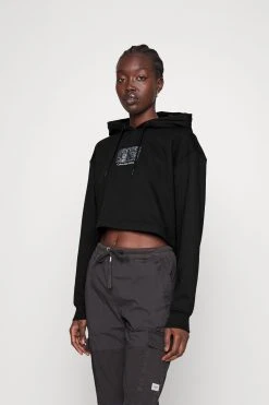 Calvin Klein Jeans Printed Box Cropped Hoodie - Hoodie - Black