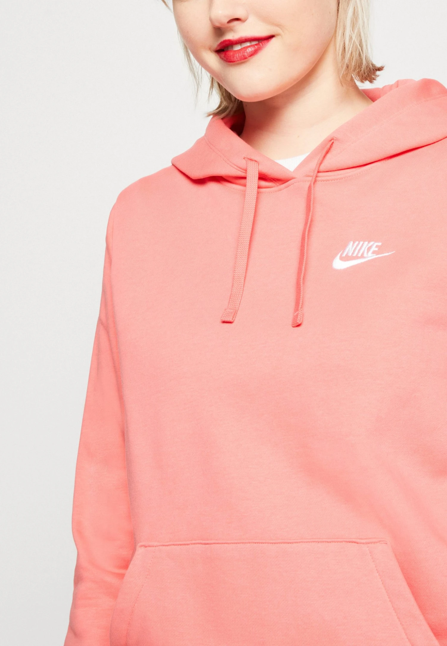 Nike Sportswear W Club Flc Std Po - Hoodie - Sea Coral 8 Nike Sportswear W Club Flc Std Po - Hoodie - Sea Coral - Bilde 6