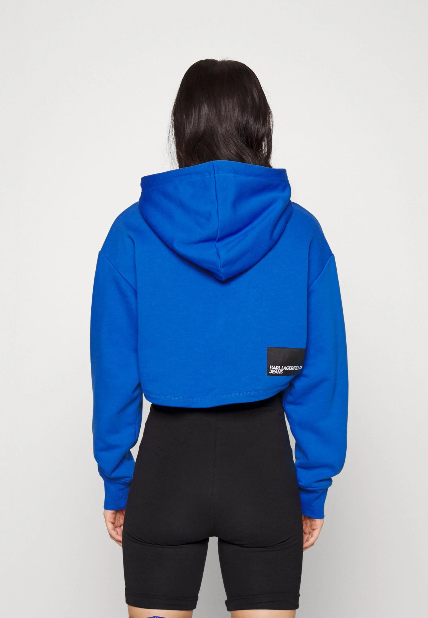 Karl Lagerfeld Jeans Cropped Hoodie - Sweatshirt - Blue 5 Karl Lagerfeld Jeans Cropped Hoodie - Sweatshirt - Blue - Bilde 3