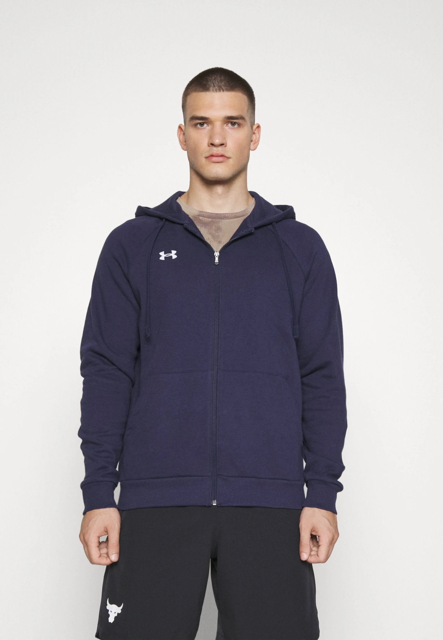 Under Armour Rival Hoodie - Sweatjakke - Midnight Navy/White 5 Under Armour Rival Hoodie - Sweatjakke - Midnight Navy/White - Bilde 3