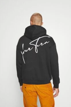 YOURTURN Bold Script Hoodie Unisex - Sweatshirt - Black