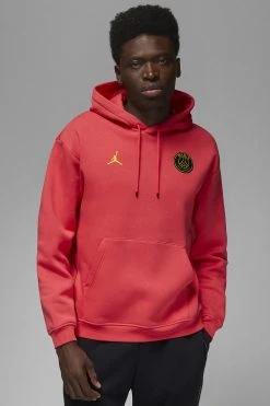Nike Performance Jordan X Paris St Germain Po - Hoodie - Light Fusion Red Tour Yellow