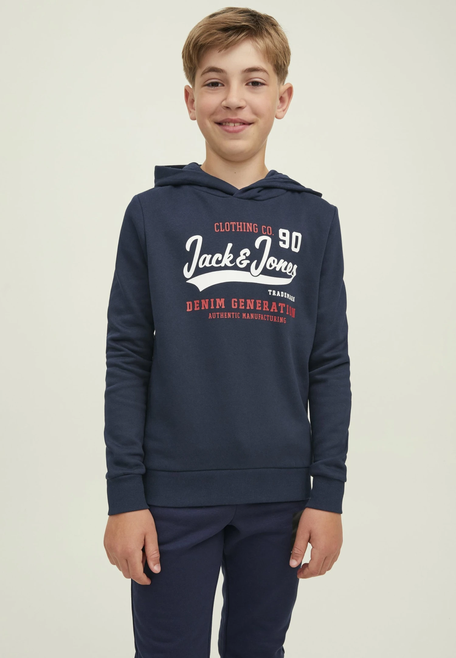 Jack & Jones Junior Elogo- Hoodie - Navy Blazer 4 Jack & Jones Junior Elogo- Hoodie - Navy Blazer - Bilde 2