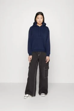 Alternative view of WEEKDAY Essence Standard Hoodie - Sweatshirt - Mid Blue