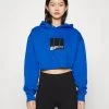 Karl Lagerfeld Jeans Cropped Hoodie - Sweatshirt - Blue -Gant shop e47ae40bfda44fa98c2e5b96ea3a554f