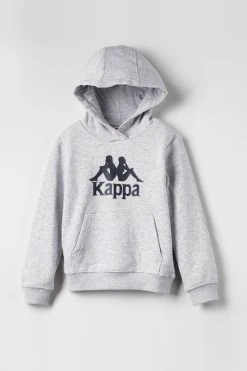 Kappa Hoodie - Grey Melange -Gant shop e904870bc546409499ed7c5ea1b2307e