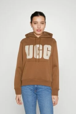 Ugg Logo Hoodie - Sweatshirt - Chestnut/Plaster