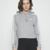 Adidas Sportswear Hoodie - Medium Grey Heather/White -Gant shop e9abebf1e3214d508b638446c9a450d2