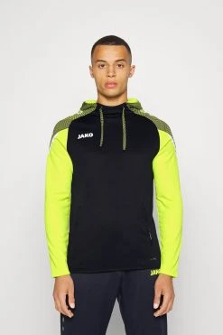 JAKO Performance - Hoodie - Shwarz/Soft Yellow